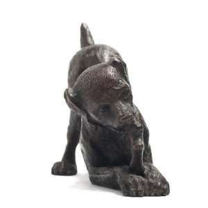   Genuine Hot Cast Bronze Terrier Dog Statue Figure
