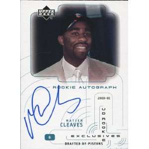   Deck Ovation UD Authentics Rookie Exclusives Auto #MC Mateen Cleaves