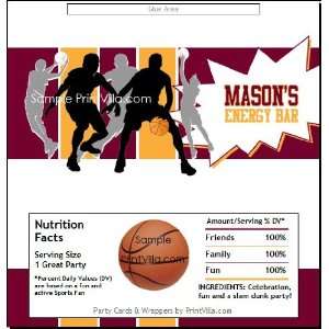Cleveland Cavaliers Colored Basketball Candy Bar Wrapper