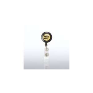  Themed Badge Reel   Safety First Yellow