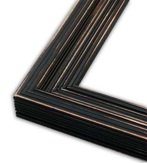 Distressed Cimarron Black Picture Frame Solid Wood  