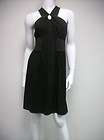 Black Jersey Knit Dress Cinched Waist NWT Size M  