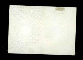 1865 antique VICTORIAN EMBOSSED sincerity CARD die cut  