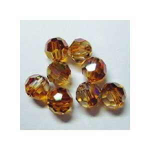  Jolees Boutique Round Crystal Bead, Crystal Copper, 6mm 