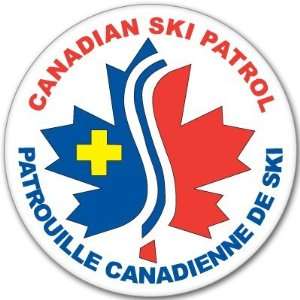  Canadian Ski Patrol skiing car bumper sticker 4 x 4 