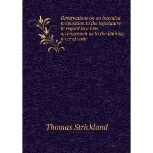   arrangement as to the limiting price of corn Thomas Strickland Books