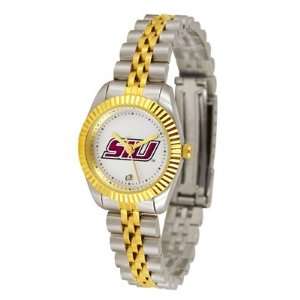  Southern Illinois Salukis SIU NCAA Womens 23Kt Gold Watch 