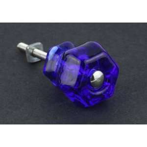  Antique Cobalt Blue Glass Knob 1 1/4 K39 GK 3B