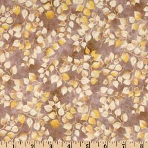   Tour Small Leaves Cocoa Fabric By The Yard Arts, Crafts & Sewing