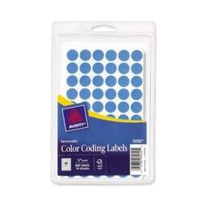  Avery Round Color Coding Label   Light Blue   AVE05050 