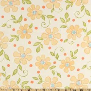  44 Wide Sanibel Large Floral Swirls Ivory Fabric By The 