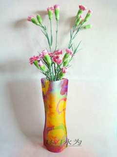   lot  PVC plastic foldable folding flower home decor vase