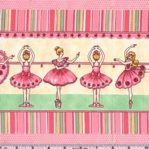  45 Wide At The Barre Practice Stripe Pink Fabric By The 