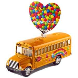   Die Cast Rainbow School Bus, Pull Back Action (Yellow) Toys & Games