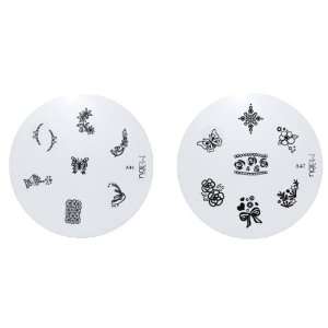  Moyou Nail Art 2 image Plate Bundle  A44+ A47 Beauty