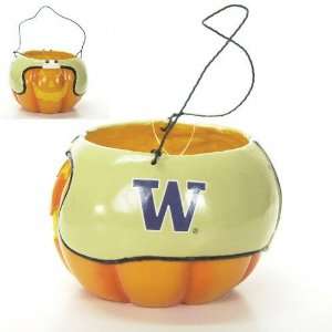 Washington Huskies Halloween Pumpkin Bucket 6.5  Sports 