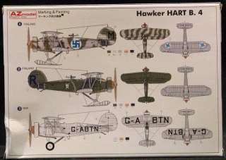 72 AZ Models HAWKER HART B 4 Finnish Fighter  