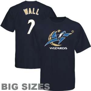   Washington Wizards #2 John Wall Navy Blue Player Big Sizes T shirt