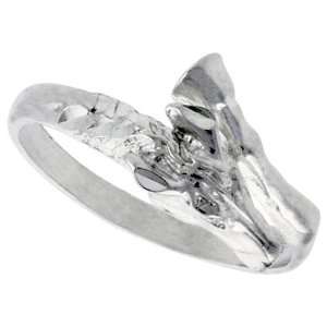  Sterling Silver Diamond Cut Horse Ring, size 6.5 Jewelry
