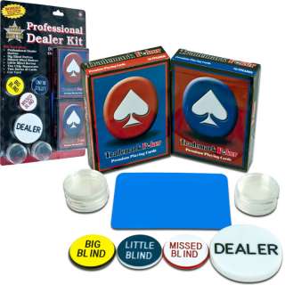 Playing Cards with Texas Hold em Dealer Kit   Great Ready for the 