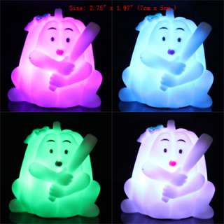 Lovely Cute ANIMAL Shape 7Colors Changing LED Night Light Lamp  