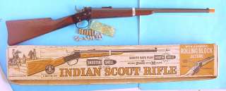   MATTEL INDIAN SCOUT RIFLE CAP GUN BOXED W SHOOTIN SHELLS  