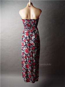 ROMANTIC Whimsical Rose Floral Print Maxi Dress S/M  