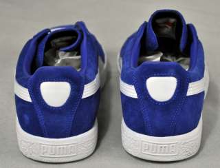 PUMA Clyde Script Sneaker Shoe Blue Suede New $65 Mens 11  