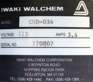 Iwaki MD 100LFY 1 Magnet Pump CMD 034 Mag Drive MD Series  