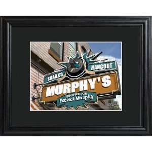  San Jose Sharks Personalized Pub Print with Wood Frame 