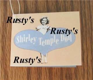 1950s Ideal SHIRLEY TEMPLE WRIST hang TAG 2nd Issue  
