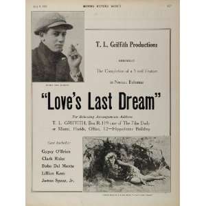  1922 Ad Silent Film Loves Last Dream Bobo Del Monte 