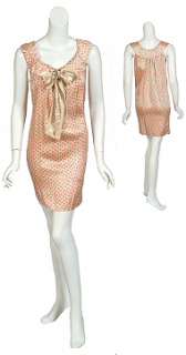 Shimmering floral silk printed dress shimmers with gold metallic 