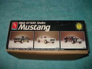 VINTAGE AMT 1968 GT 500 SHELBY MUSTANG 1/25 SCALE MODEL CAR KIT  