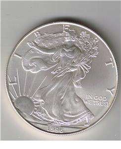 1996 BU AMERICAN EAGLE SILVER DOLLAR NICE COIN  