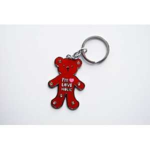  Red Im Love Holic Rhinestone Metal Keychain Everything 