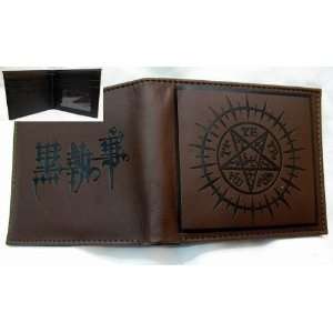  Black Butler Kuroshitsuji Brown Logo Pvc Wallet 