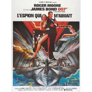 The Spy Who Loved Me Poster French 27x40 Roger Moore Barbara Bach Curt 