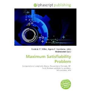  Maximum Satisfiability Problem (9786132868176) Books