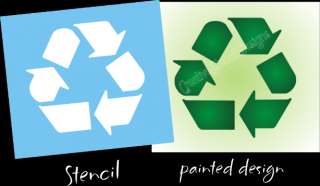 New Stencil Shape ~ Recycle Logo, Go Green and create your own signs 