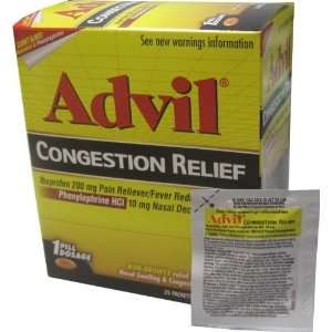  Advil Congestion Relief, 25 Packets ( Pouches) of 1 Coated 