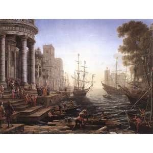   Lorrain Port Scene with the Embarkation of St Ursula
