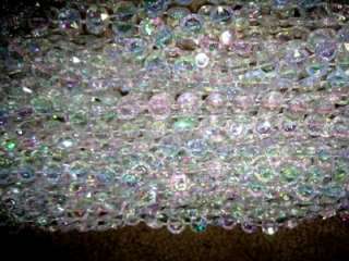 53 Iridescent Acrylic Crystal Bead Curtain Strings 1 1/2 lbs Gems 