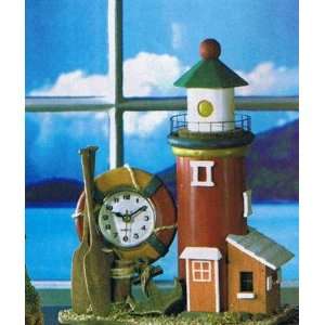  Wooden Lighthouse Desk Clock CT 36202