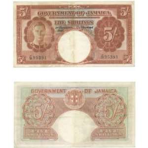  Jamaica 1940 5 Shillings, Pick 37a 