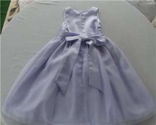 Girls Purple Lavender Dress Cinderella Wedding Easter 5 Satin Beads 