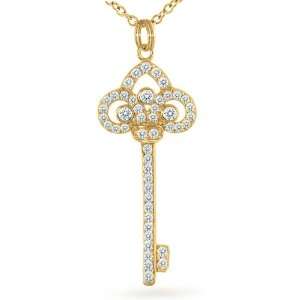  Bling Jewelry 14K Gold Vermeil Fleur De Lis Key Pendant 