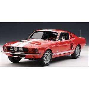  1967 Shelby Mustang GT500 Red with White Stripes 1/18 