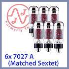 6x NEW JJ Tesla 7027A Vacuum Tubes, Matched Sextet TESTED
