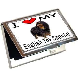  I Love My English Toy Spaniel Business Card Holder Office 